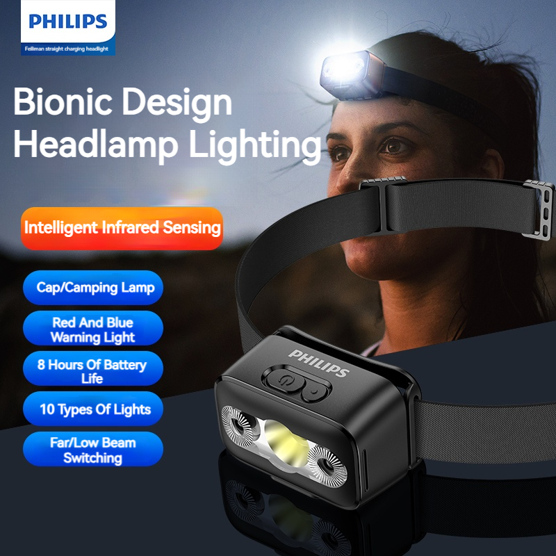 Outdoor Lighting Junction Box - Latarka czołowa LED Philips z czujnikiem,