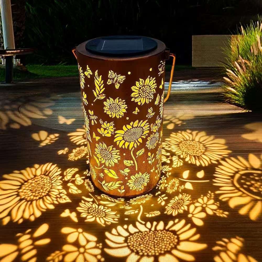 Outdoor Lighting And Decor - Lampa słoneczna w kształcie słonecznika, wodoodporna,