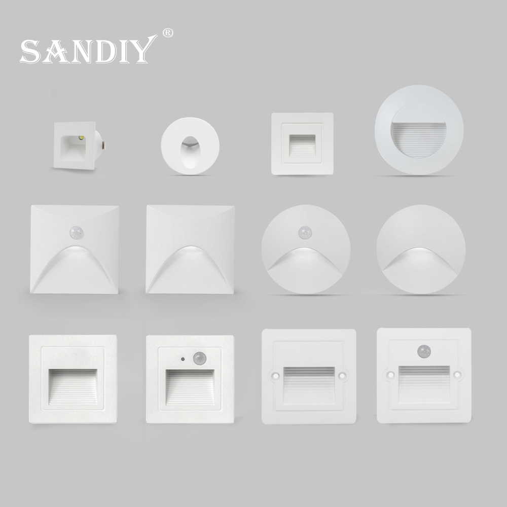 Outdoor Lighting Timer Switch - SANDIY Wbudowana lampa schodowa Biały kinkiet