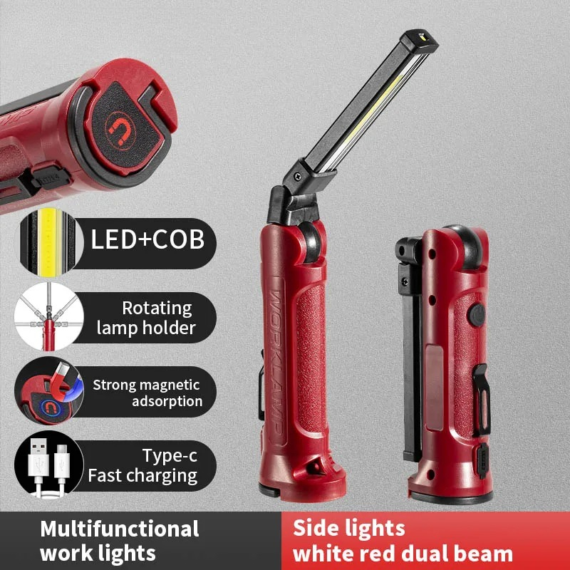 Outdoor Lighting Junction Box - Lampa robocza LED COB, ładowalna, składana