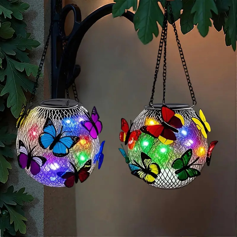 Outdoor Lighting And Landscape - Solarna lampa wisząca w kształcie motyla,