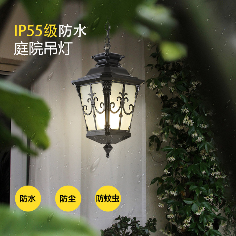 Outdoor Lighting Bronze - Wodoodporne lampy wiszące na ganku zewnętrznym