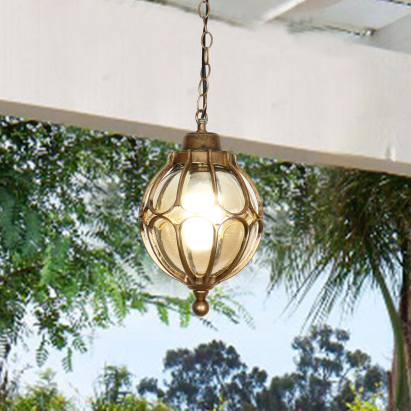 Outdoor Lighting Bronze - Czarne lampy wiszące na zewnątrz ze