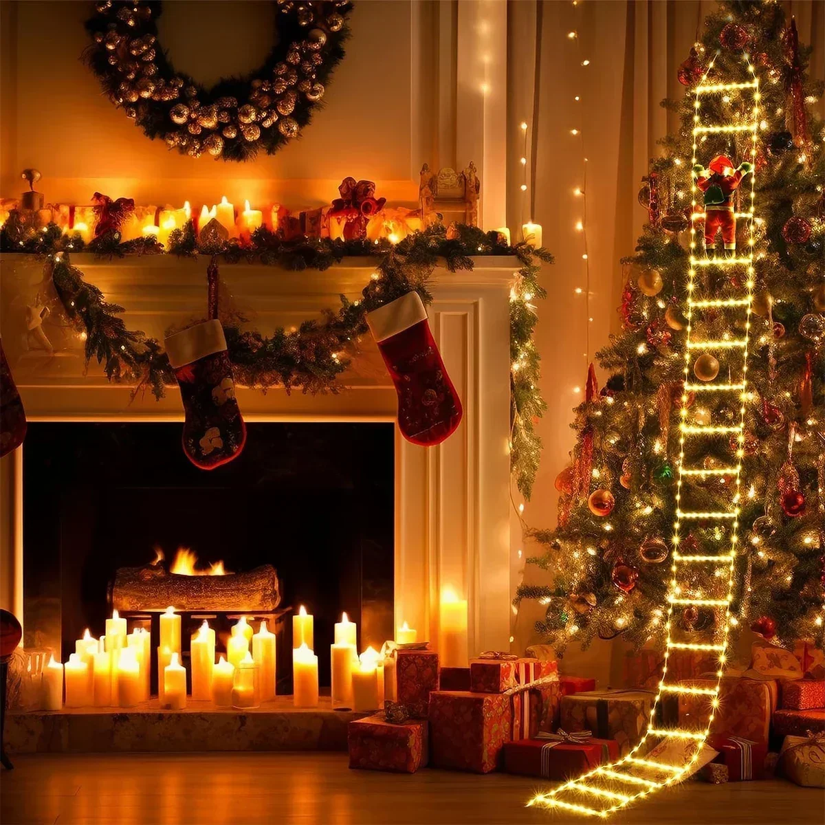 Lampka drabinowa LED dla Święt – Xmas Outdoor Lighting Decorations recenzja i cena