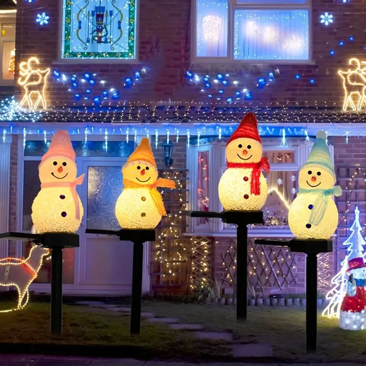 LED Snowman Solar Garden Light – Xmas Outdoor Lighting Decorations recenzja i cena