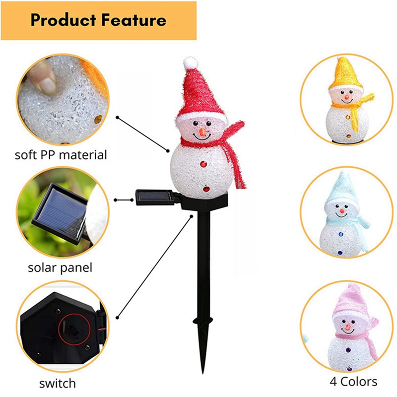 LED Snowman Solar Garden Light – Xmas Outdoor Lighting Decorations recenzja i cena