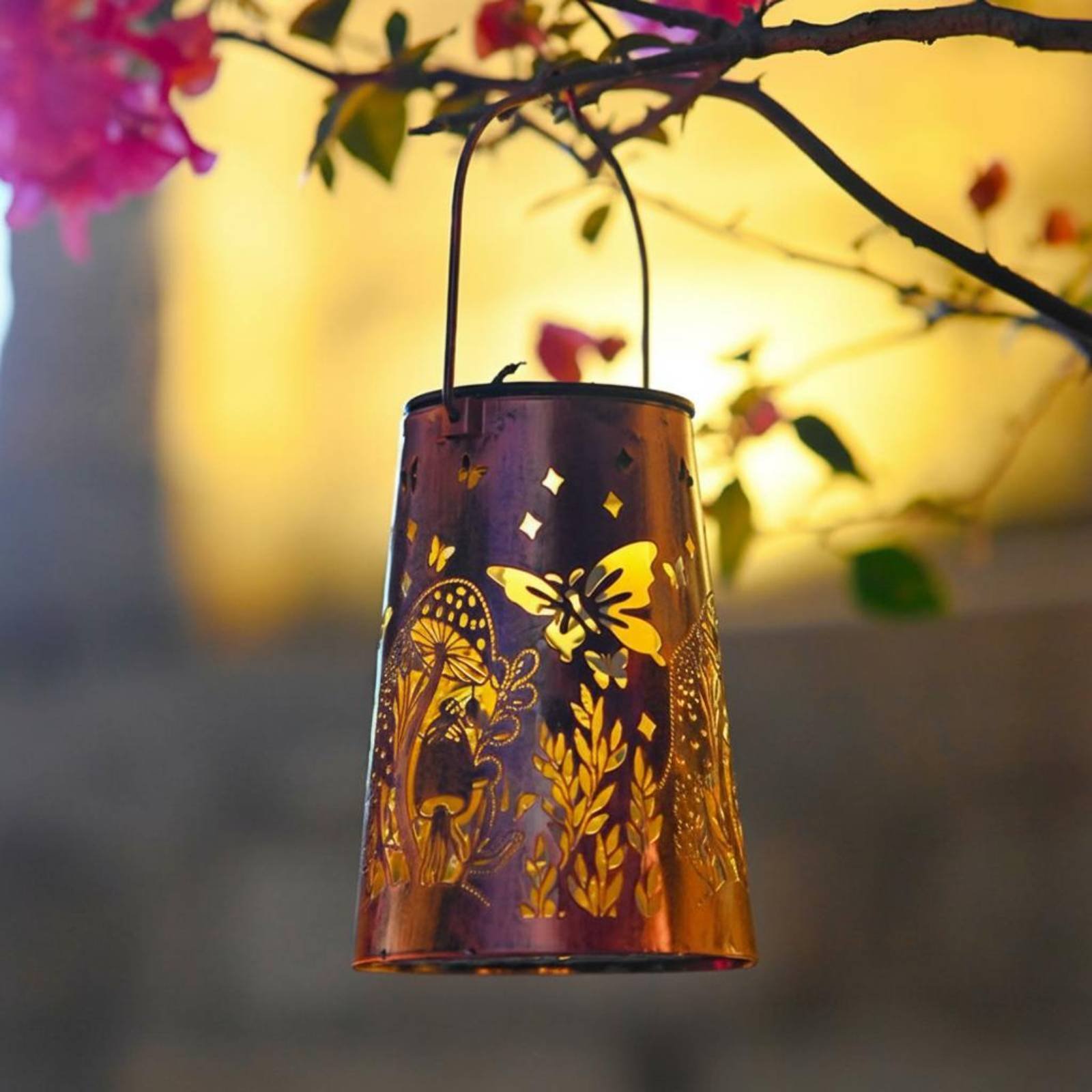 Wzór lampionu w stylu kwiatowy – Outdoor Lighting Battery Powered recenzja i cena