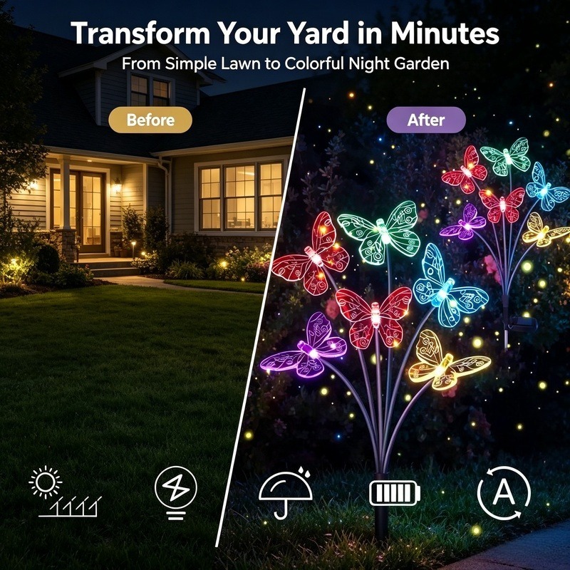 Lampki w kształcie motyli zasi – Outdoor Lighting Battery Powered recenzja i cena