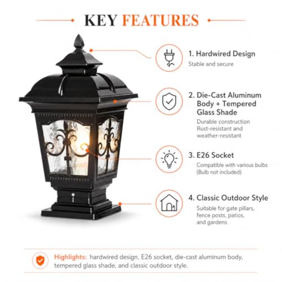 Lampa słupkowa zewnętrzna 45 c – Outdoor Lighting Hardwired recenzja i cena