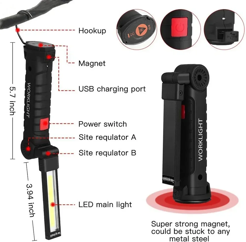 Latarka LED COB, ładowana prze – Outdoor Lighting Guide recenzja i cena