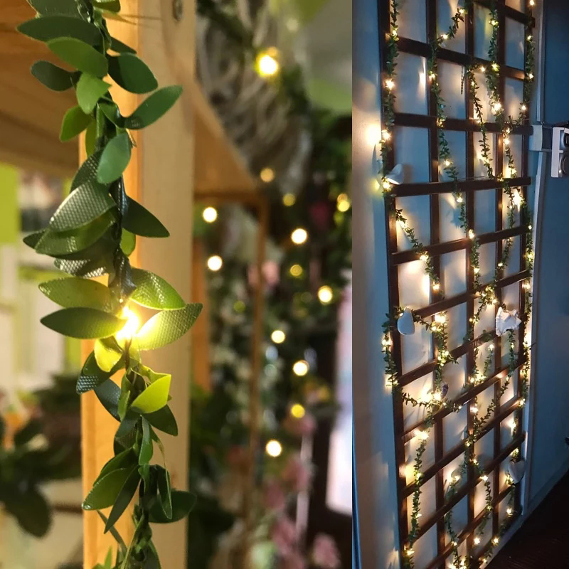 Outdoor Leaf Garland Lights 2M – Outdoor Lighting Battery Operated recenzja i cena