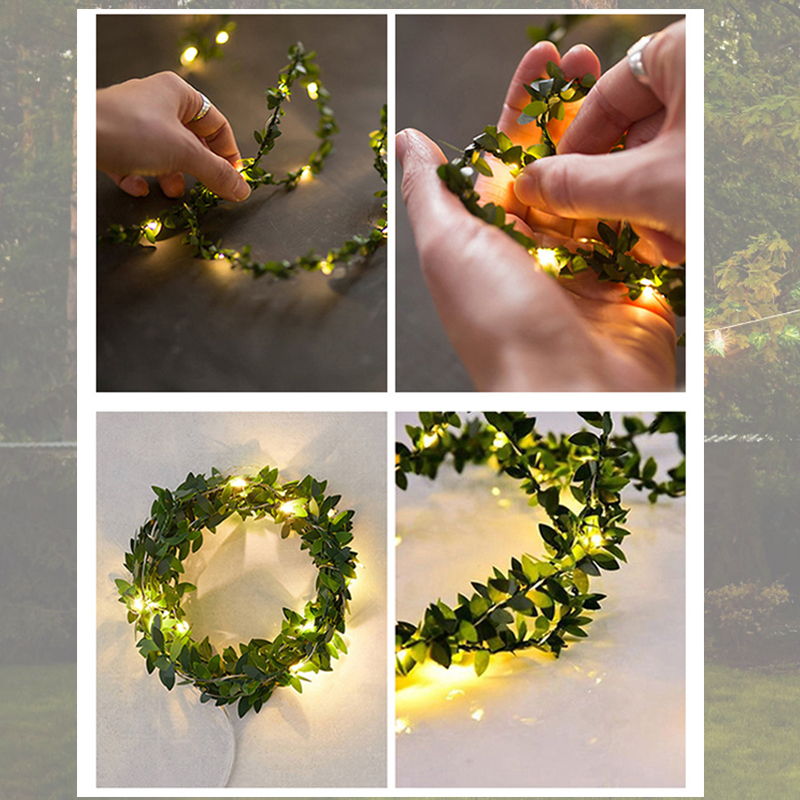 Outdoor Leaf Garland Lights 2M – Outdoor Lighting Battery Operated recenzja i cena